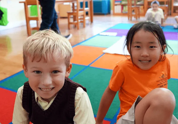 Children learning together at Palos Verdes Montessori Academy